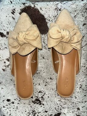 J. Crew Suede Bow Mules